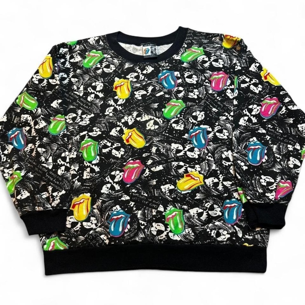 Vintage The Rolling‎ Stones Sweater sweatshirt Tongue Brockum 90s Medium